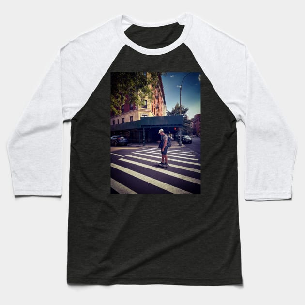 Harlem Skateboarding Manhattan NYC Baseball T-Shirt by eleonoraingrid